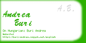 andrea buri business card